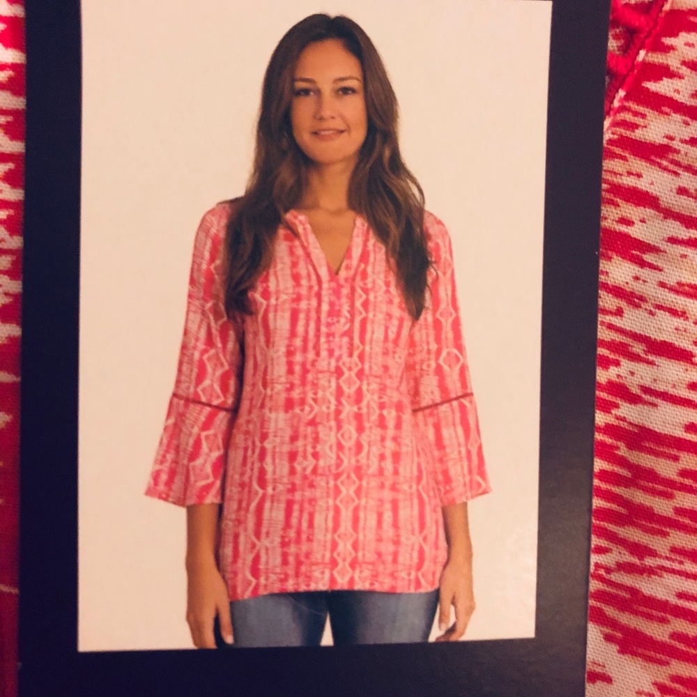 Gloria Vanderbilt Tribal Weaving Blouse